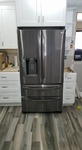 life art cabinetry white shaker door lg quartz grey subway wood tile