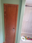 pre bathroom remodel linen closet