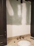 counter wall cabinets with 1 drawer on a single vanity