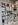 Countertop sample collection on white showroom shelves